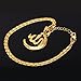 U7 Islamic Muslim Jewelry Religious Women Cresent Moon Pendant with Cubic Zirconia 18K Gold Plated Allah Necklace