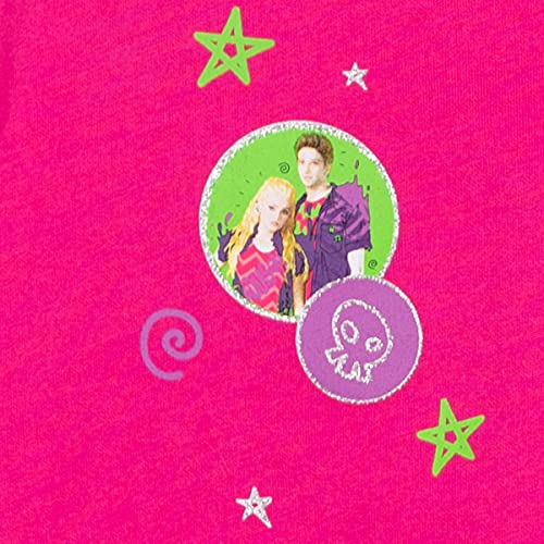 Disney Zombies Seabrook High Big Girls French Terry Ruffle Long Sleeve Sweater Dress Pink 10-12 #TOP1