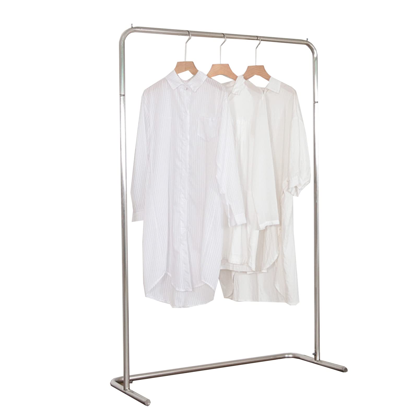 CENAP Garment Rack Stainless Steel Clothes Rail, Heavy Duty Metal Garment Rack, Bedroom Living Room Coat Rack, Retail Display Clothing Rack, Easy to Assemble/120 * 40 * 150Cm
