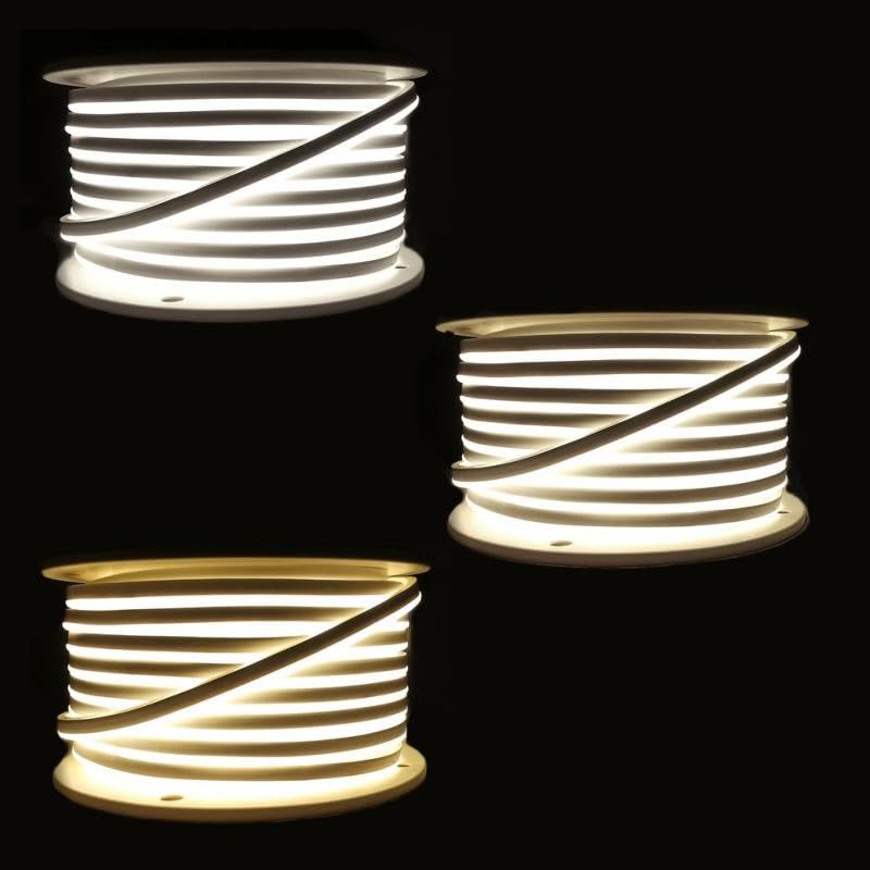 SiLAMP - Manguera de neón flexible LED (220 V, 50 m, 2835, 120 LED/m, 6000 K, 8000 K), color blanco frío