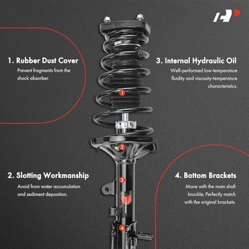 A-Premium Rear Struts with Coil Spring Compatible with Hyundai by A-Premium - Used condition - Image 3