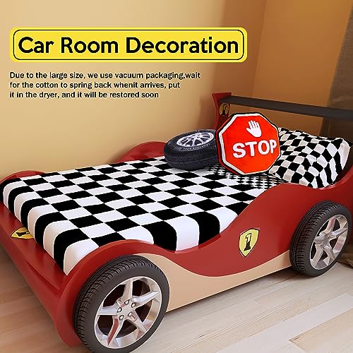 Conjunto de 2 peças de decoração de sala de corrida, 38 cm, grande e criativo, simulação 3D, almofad