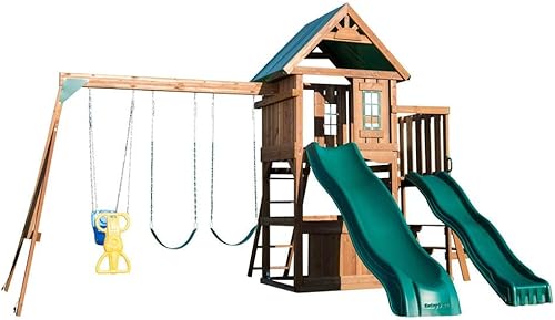 Swing-N-Slide WS 8350 Willows Peak Deluxe Swing Set, Wood