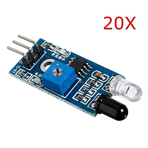 Doradus 20pcs sensor de evasiAn de obstAcculos de infrarrojos para el robot coche inteligente arduino