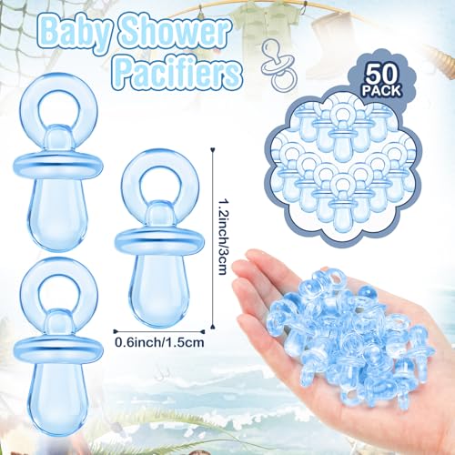 Image of Thyle 51 Pcs Fishing Pacifier Hunt Baby Shower Games a Little Fisherman Is on The Way Theme Baby Shower Game Decoration Include Hunt Sign and Acrylic Pacifiers Fish Themed Gift Sets for Gender Reveal