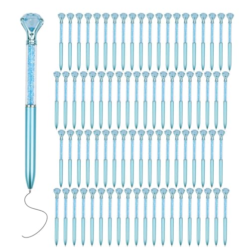 Stylos à bille mignons encre bleue pointe 1.0 mm stylo diamant cristal en vrac