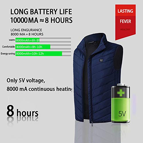 TOPmountain Jaqueta aquecida USB elétrica, aquecida, roupas para aquecer o corpo, roupas à prova d'