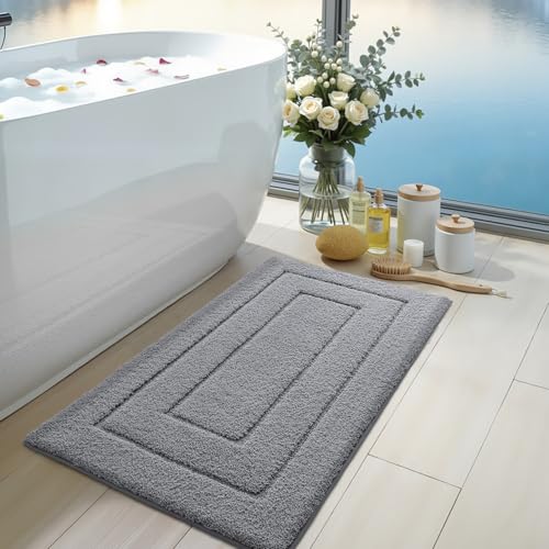DEXI Badezimmerteppich, extra weich, saugfähig, Premium-Badteppich, rutschfeste, Bequeme Badematte, Teppich für Badewanne, Dusche… – Ansicht 2
