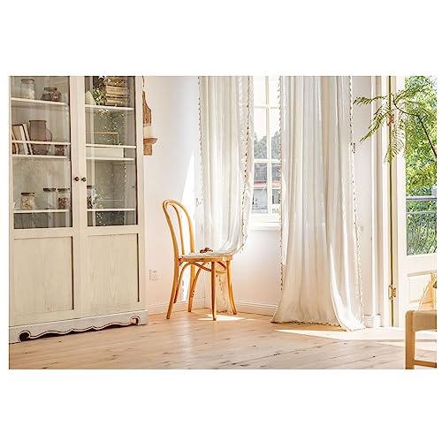 Rideaux blancs opaques légers 280x200cm pour masquer le vis-à-vis