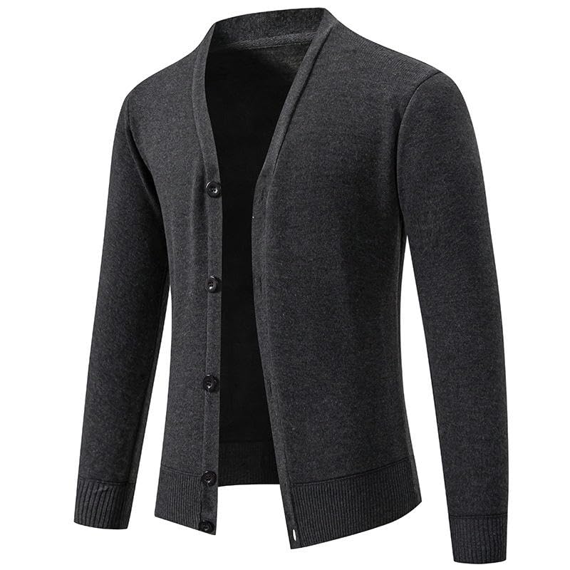 Suéter de punto para hombre que estiliza la figura con cuello en V casual 4