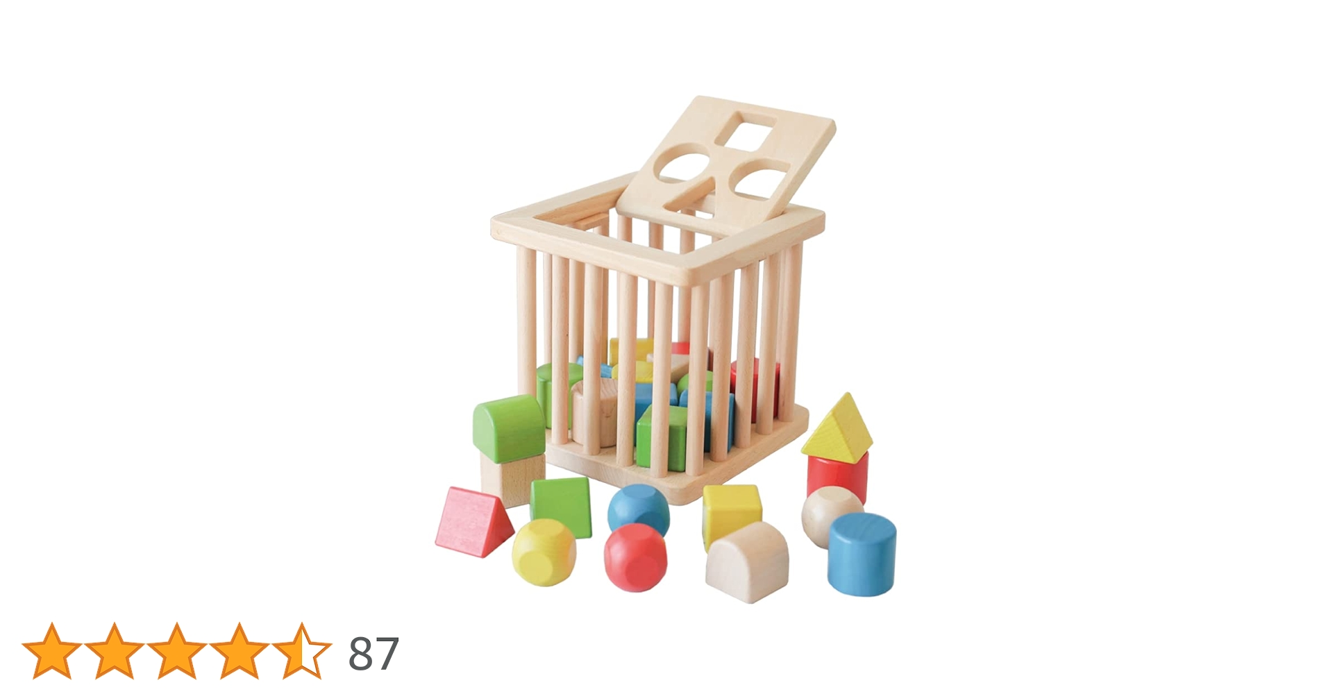 Amazon | 木製おもちゃのだいわ 積木バスケット 2歳 3歳 25