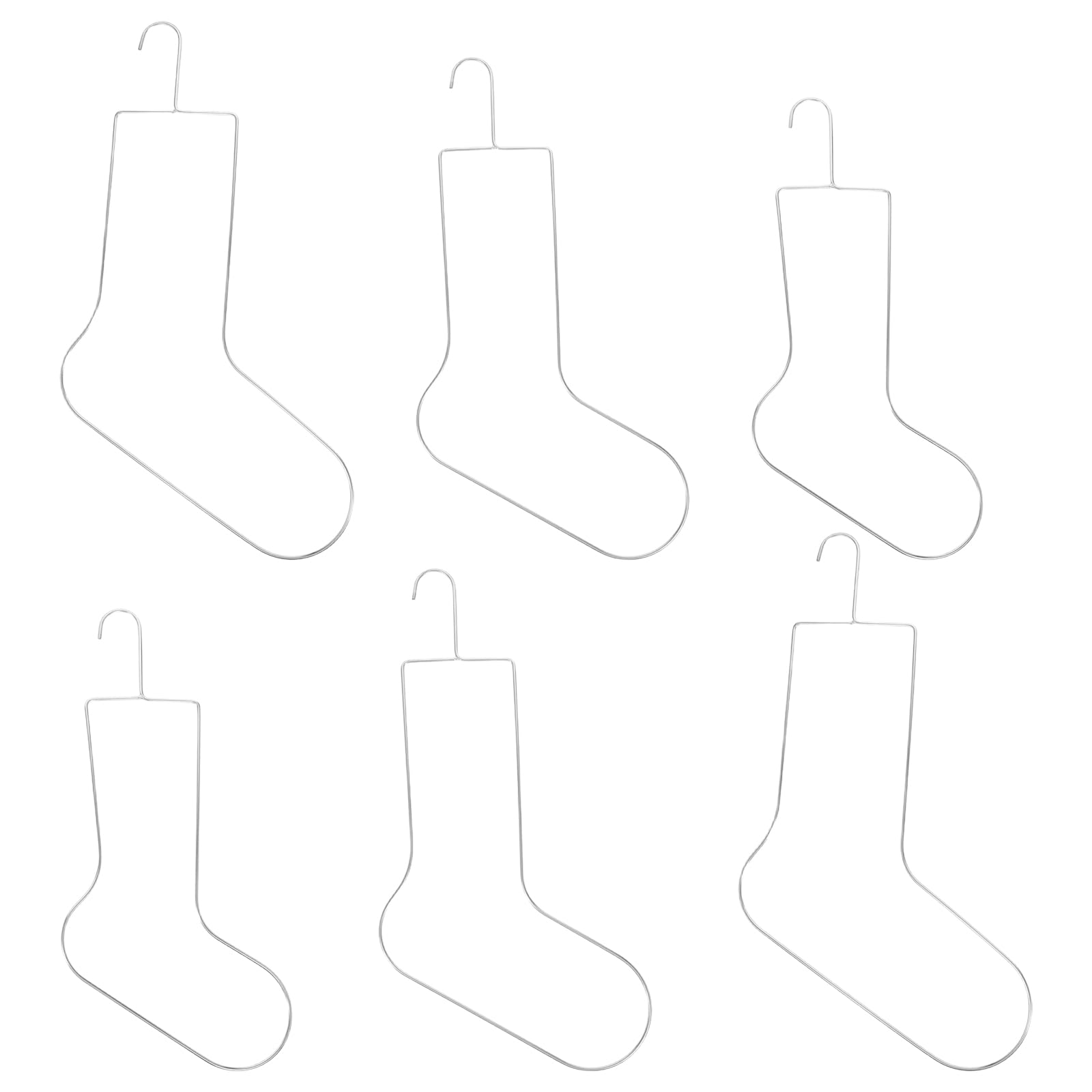 Angoily Tensor de Calcetines de 6 Piezas, de Acero Inoxidable, para moldear el Planchado en seco, Expositor para Superficies comerciales, Ganchillo, Tejer, Forma y presentar