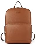 BOSTANTEN Leather Laptop Backpack for Women 15.6 inch Computer Bag Stylish College Daypack Travel Bag