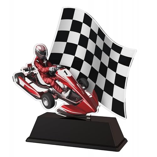 Trophy Monster Premio Modern Go Kart Award para el conductor estrella. Perfecto para clubes y fiestas, hecho de acrílico impreso (165 mm)