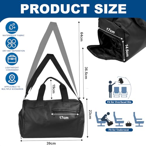 YBCCBY Gym Sports Bag, Sports Travel Duffel Bag, Foldable Overnight Weekend Bags, Yoga Gym Bag - Image 2