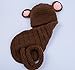 CX-Queen Baby Photography Prop Brown Monkey Handmade Crochet Knitted Costume