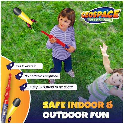 image for Geospace Hand Held Pump Rocket Mini Size (Single Pump) – Flying Foam