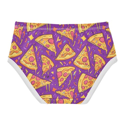 Girls Underwear Soft Cotton Pizza Kids Panties in Sizes 2/3t, 4t, 5t, 6 and 82