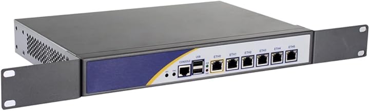 HUNSN Firewall Hardware, PFSense, Mikrotik, OPNsense, VPN, Network Security Appliance, Router PC, Intel Celeron 4 Cores J4125, RS03, AES-NI/6 x Intel Gigabit LAN/2USB/COM/VGA/Fan,(4G RAM/64G SSD)