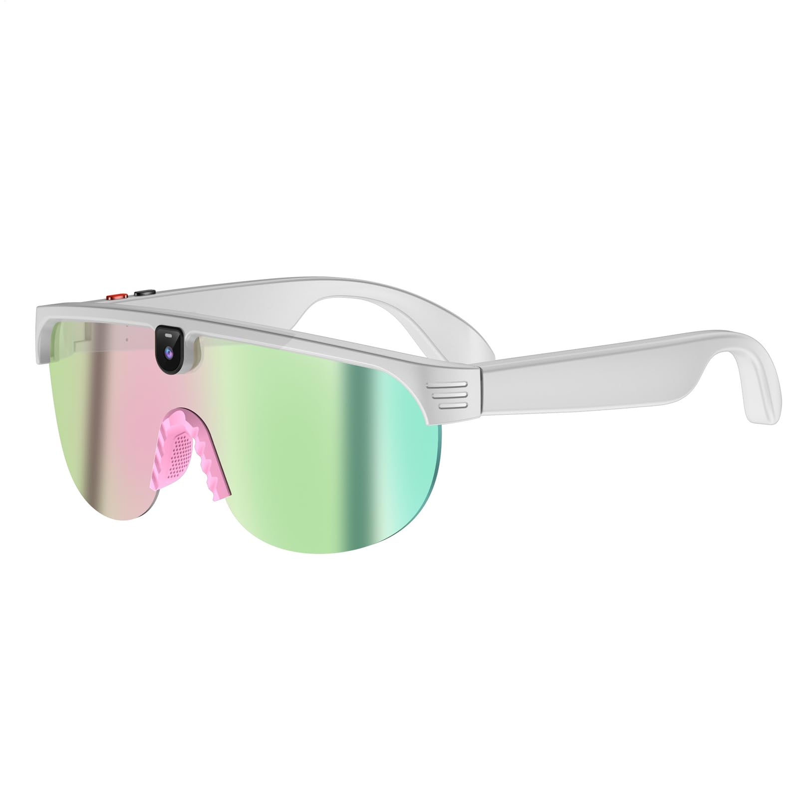 Lunettes de cyclisme - Vélo connecté avec caméra intégrée, réduction du bruit et protection UV | Lunettes de soleil sans fil pour jeunes, adolescents, hommes, garçons, filles, femmes, sports