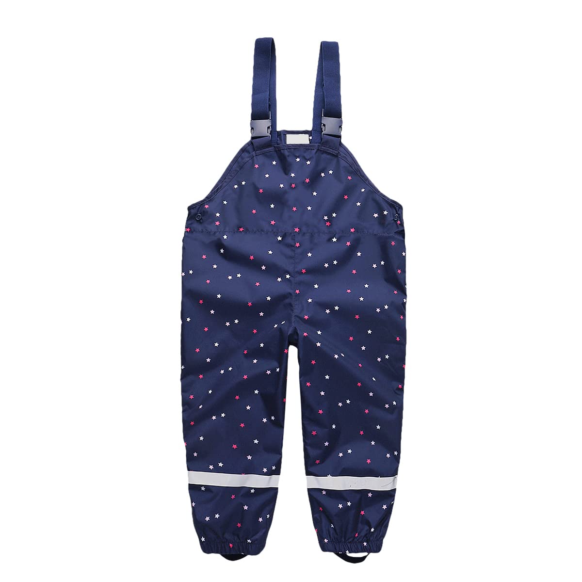 DAWILS Kind Regenbroek Unisex Waterdichte Overall Broek Kinderen Ster Regenbroeken Jongens Bib Broeken en Meisjes Modderbroeken Regenkleding voor Buitenspelen 6-7 Jaar