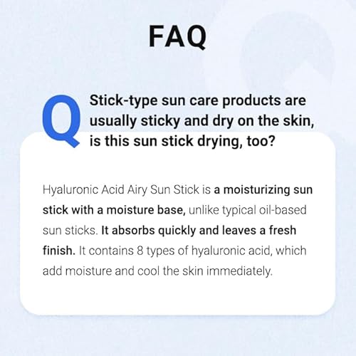 ISNTREE Hyaluronic Acid Airy Sun Stick - Sonnencreme ideal für unterwegs - Sunscreen SPF/LSF 50+