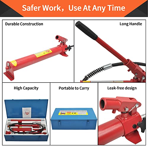 Tbapfs SP0125 20 Ton Porta Power Hydraulic Jack 2M(78.7Inch) Welded Car Bottle Auto Body Frame Repair Kit Air Pump Lift Ram thumb #2