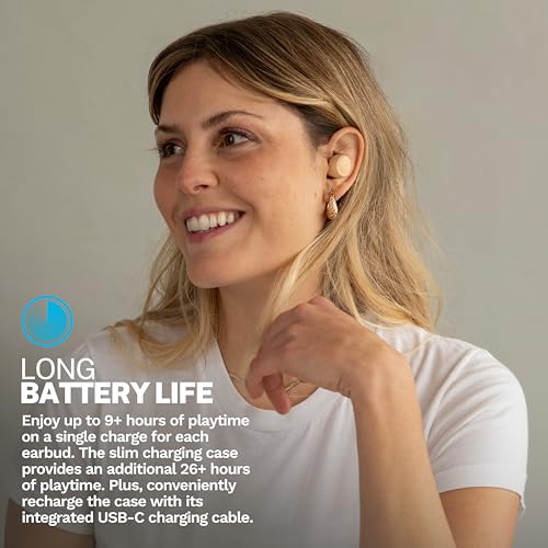 Image of JLab Go Air Pop+ Tones True Wireless Earbuds, in Ear Headphones, Bluetooth Earphones, 35H Playtime Ear Buds, Bluetooth Earbuds with Microphone, USB-C Charging Case, Dual Connect, EQ3 Sound, (155 N)