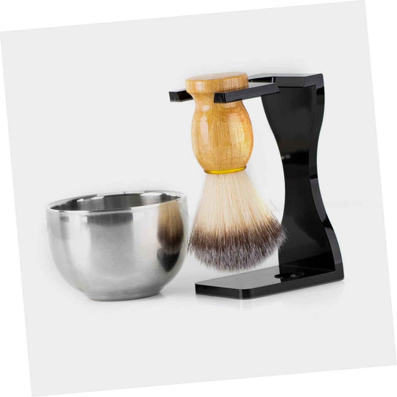 Juego de Afeitado Masculino Modelo 7389 de Acrílico y Acero Inoxidable