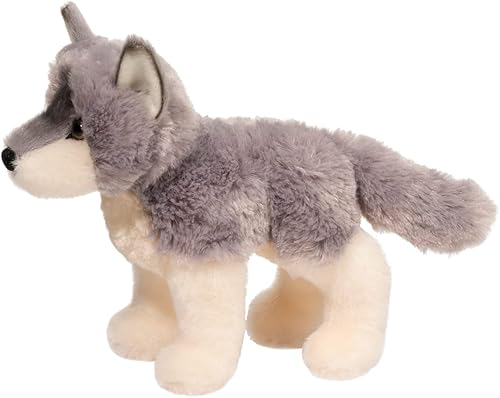 Miniatura 2 de Douglas Cuddle Toys Lobo gris de peluche de 8 pulgadas