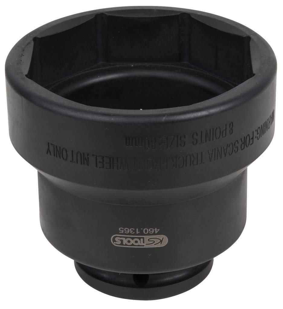 KS Tools 460.1365 3/4" Klucz do nakrętek osi, 8-kątny do Scanii, 80 mm