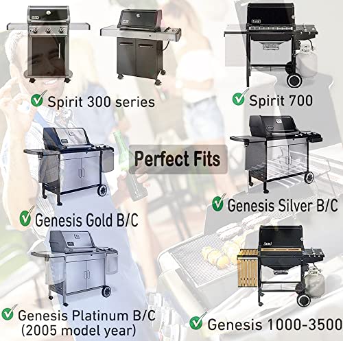 GIRXZYBX 7638 7639 7525 7527 44,5 cm Grillroste für Weber Spirit 300 Serie 310 E310 320 S310 S320 (Bedienknöpfe vorne) Gekauft, Gusseisen Rost Ersatzteile für Weber Spirit 300 and Spirit II 300