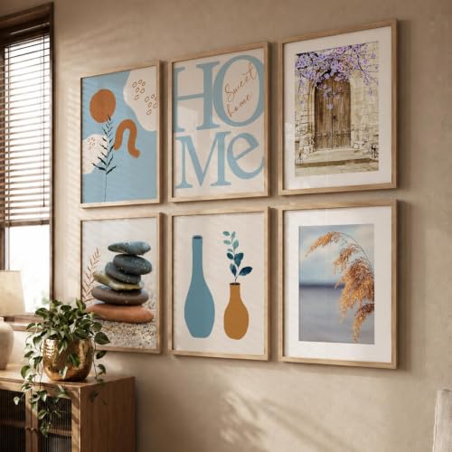 Image of kotart Boho Theme wall art for home decor, living room, bed room | Poster with frames wall hanging paintings | Boho digital wall art (10x13 inch, G)