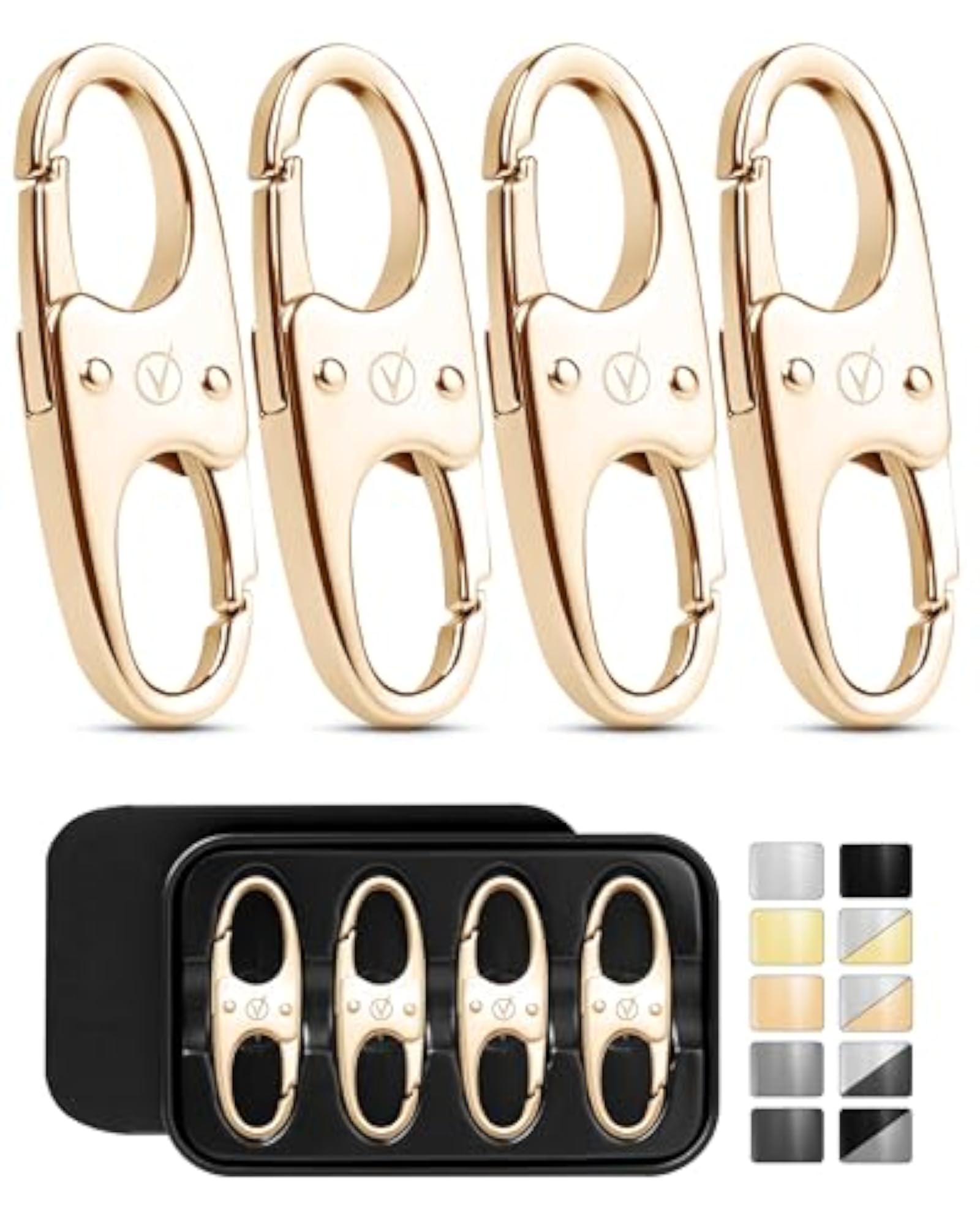 Dual-Lock Clips 4-Pack for Bags, Premium Zipper Security