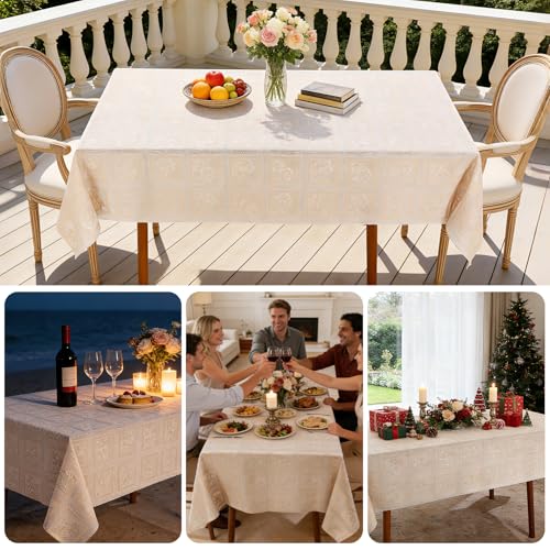 Kaixinbao Waterproof PVC Vinyl Rectangular Tablecloth (Various Sizes & Patterns) - image 8