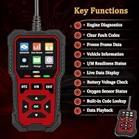 PUBIBD OBD2 Auto Diagnosegerät für PKW für Citroen DS3/DS3 Racing/DS3 Cabrio/DS4/DS5/DS6/DS7 Crossback, Schneller Fehlercode-Scanner mit Live-Daten, Motor- & Emissionsprüfung,B – Ansicht 3