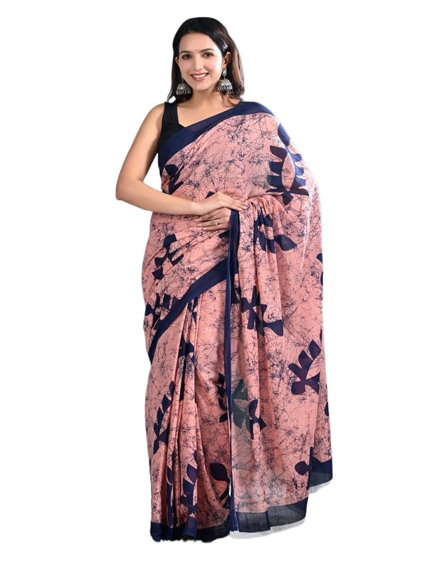 Mulmul Cotton Saree for Women Attached Blouse Piece | Soft Cotton Mulmul Saree New