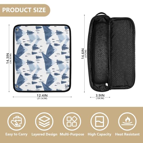 Bolsa de viaje organizadora para herramientas de cabello resistente al calor CWUPZAY miniatura 4