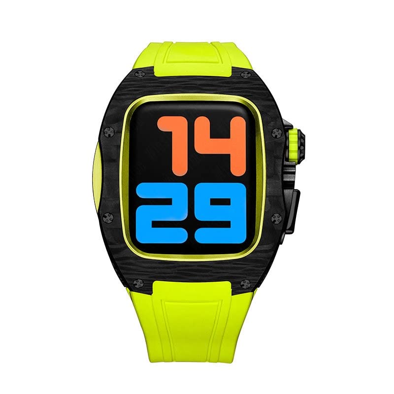 Bracelet caoutchouc fluorine iWatch 8, le boîtier idéal du bureau aux séances de sport