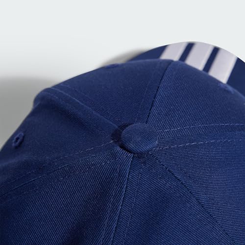 adidas Unisex Bball 3S New Logo Hat, Dark Blue/White, S-M 4