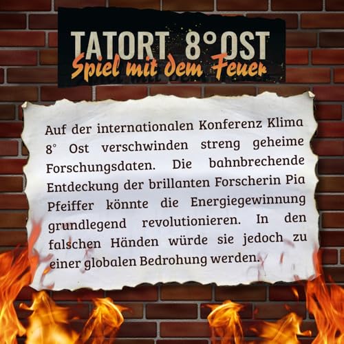 Stadtkrimis Exit Escape Stadtführung Planet A Tatort - Tatort 8°Ost - Spiel mit dem Feuer | Realistisches Krimispiel, Spannendes Detektivspiel, Escape Room Spiel, Klima-Krimi