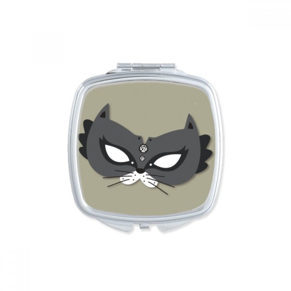 Miroir carré Masque de Chat Noir de Venise, finition artisanale haut de gamme
