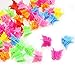 Butterfly Hair Clips, 100 Packs Assorted Color Beautiful Mini Butterfly Hair Clips Hair Accessories for Girls and Women（Random Color）By Xloey
