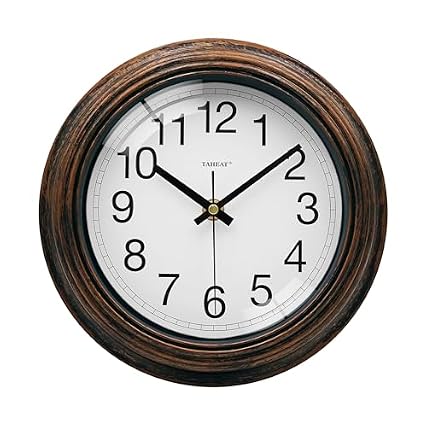 TAHEAT 8 . 5 Inch Wall Clock, Battery Operated Silent Non Ticking Vintage Gold Copper Kitchen Clock for TAHEAT 8 . 5 Inch Wall Clock, Battery Operated Silent Non Ticking Vintage Gold Copper Kitchen Clock