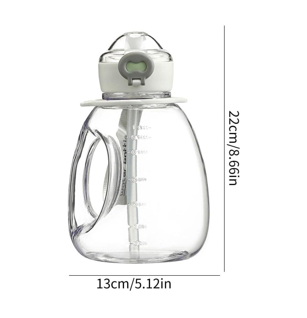 Bouteille d'eau Bouilloire de Sport 1300ml Bureau de Remise en Forme en Plein air Bouteille d'eau de Camping Portable Bouilloire résistante aux Hautes températures Gourde(Rosa)
