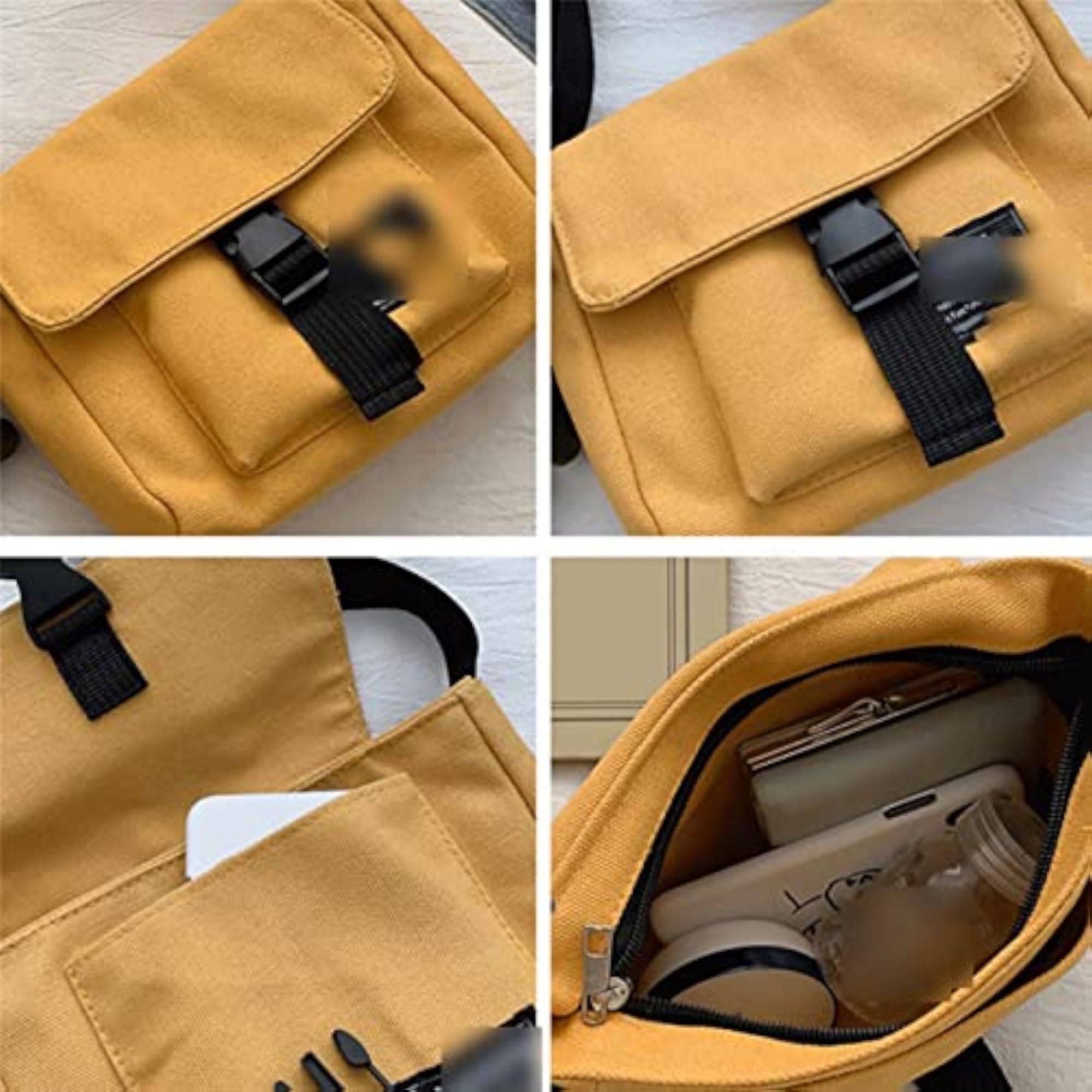 Women's Canvas Messenger Bag, Stylish Crossbody Student Bag