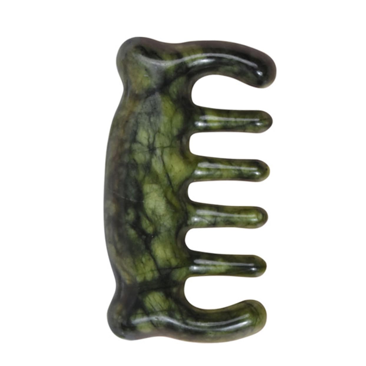 Peigne de massage jade pour cheveux et cuir chevelu vert - 8