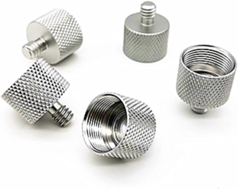 Microphone Screw Adapter 5/8 Female to 1/4 Male Metal 3 Pack