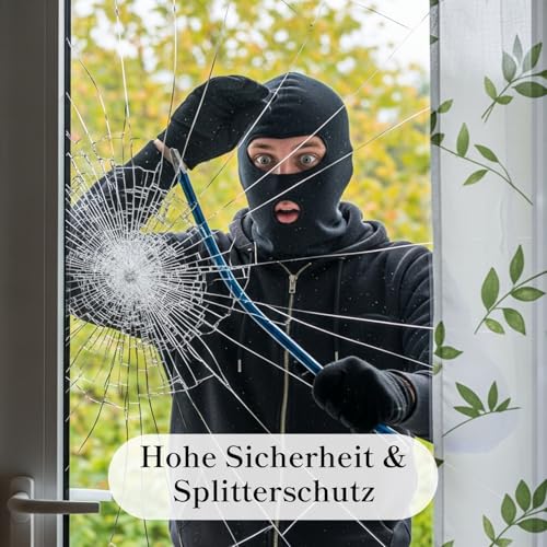 DARUITE Splitterschutzfolie, 4 Mil Klare, Bruchsichere Sicherheitsfolie, Fensterschutzfolie, Sicherheitskleber Splitterfreie Fensterfolien für Zuhause, upermarkt und Büro (30 x 200 cm)