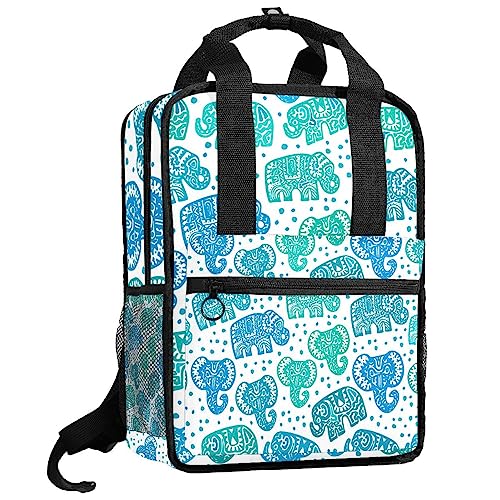 Sac à dos pour garçons motif éléphant indien multicolore 35cm